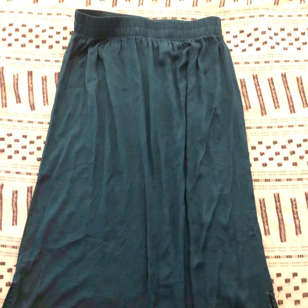 Loft teal maxi skirt